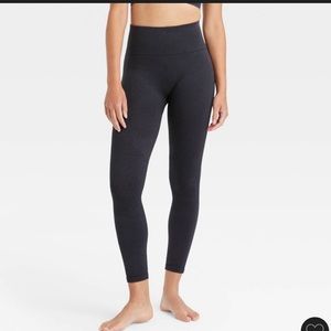 Women's High-Rise Ribbed Seamless 7/8
Leggings - JoyLab™ Black XL